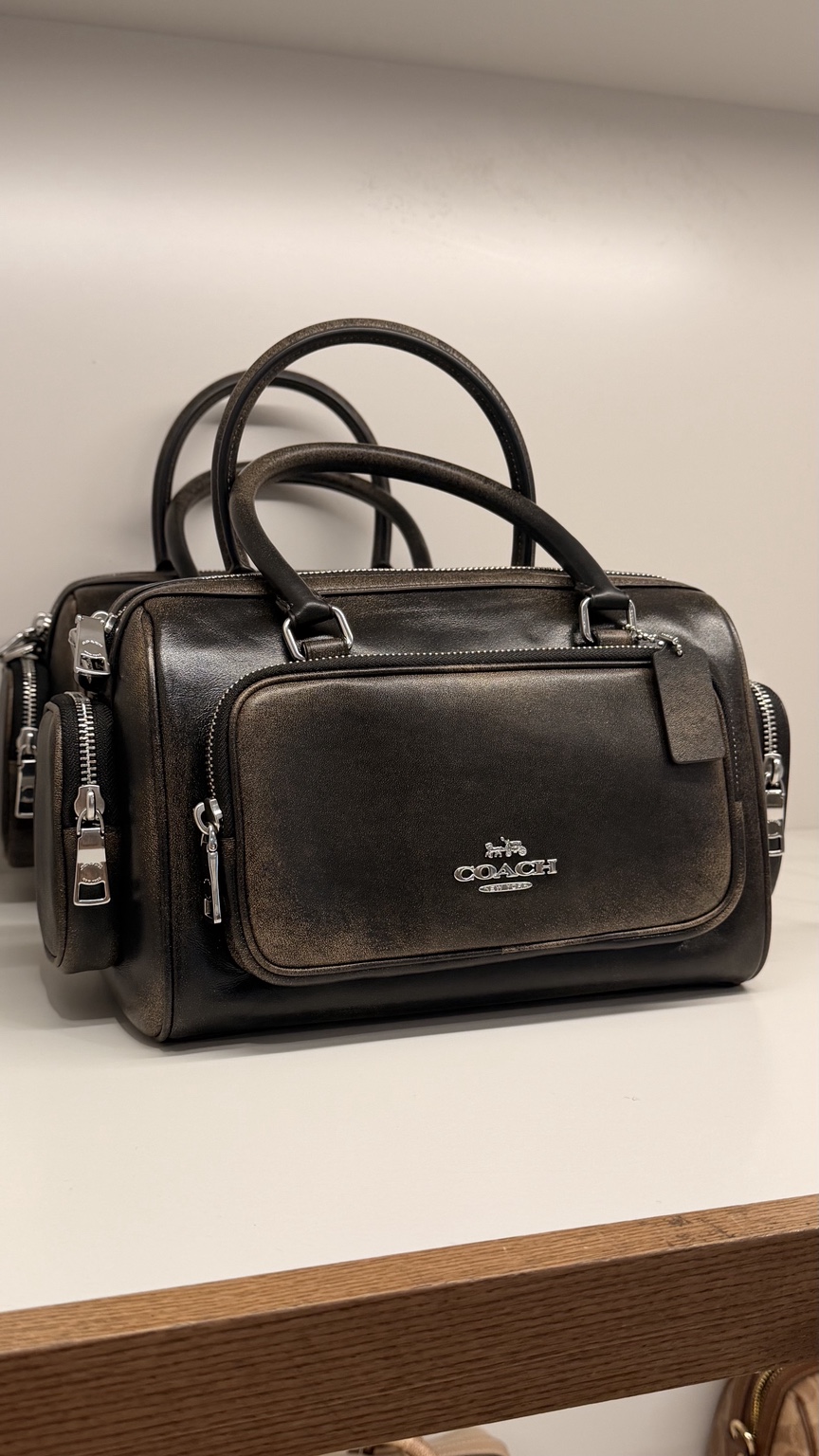 Rowan Satchel Bag With Pockets · Black