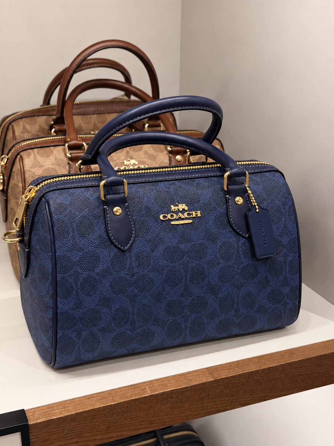Rowan Satchel Bag In Signature Canvas · Navy