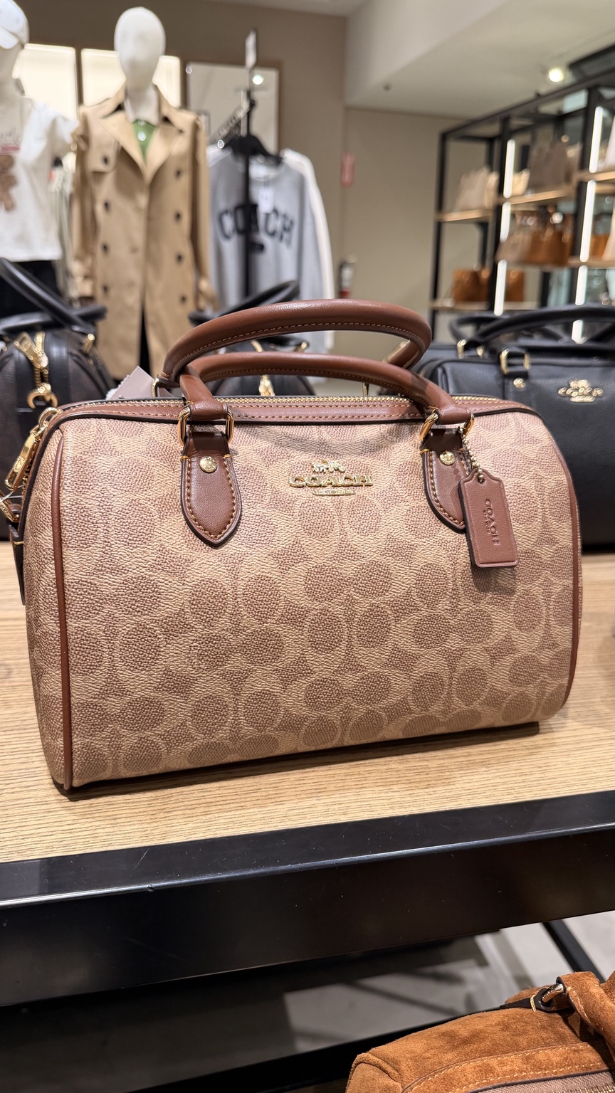 Rowan Satchel Bag In Signature Canvas · Tan