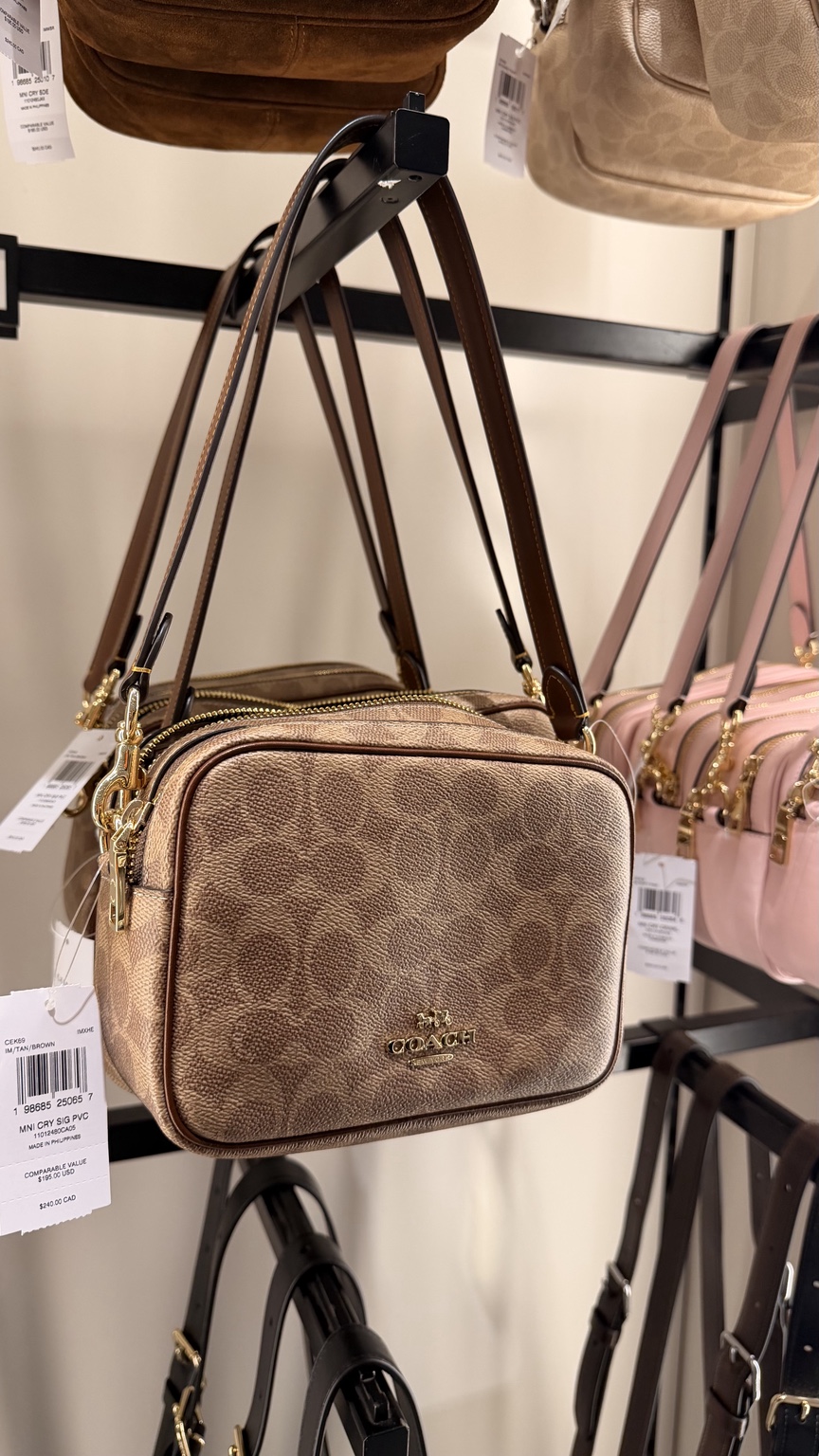 Tan Signature Camera Bag