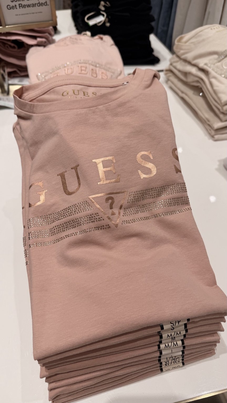 Blush gold GUESS tee