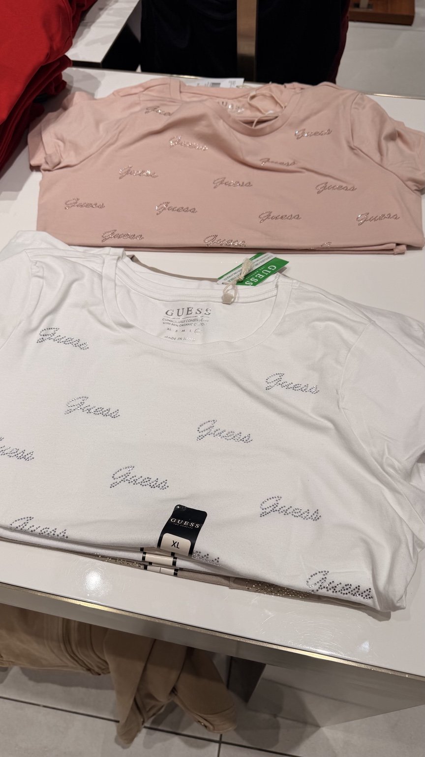 Blush and white script tees