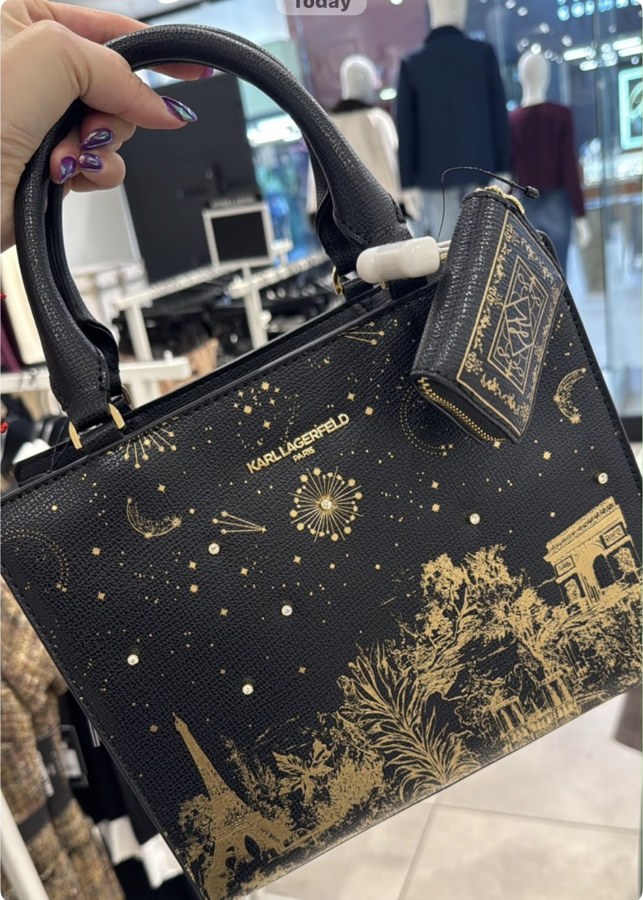 Maybelle Constellation Satchel Bag · Black