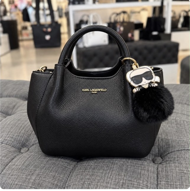Croix Karl Pom Crossbody · Black