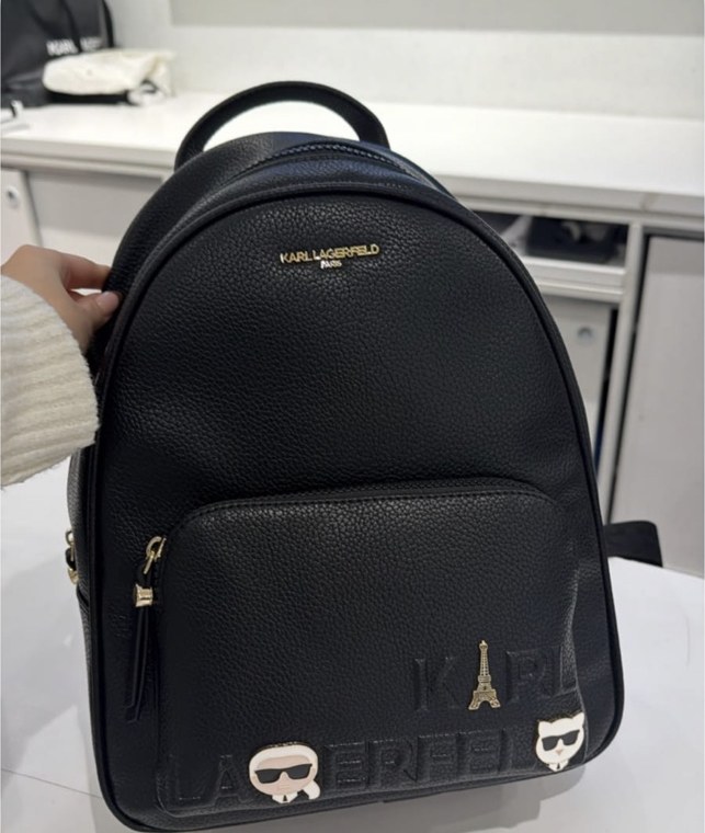 Khloe Logo Backpack · Black
