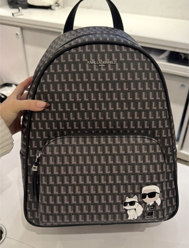 Khloe Monogram Backpack · Black