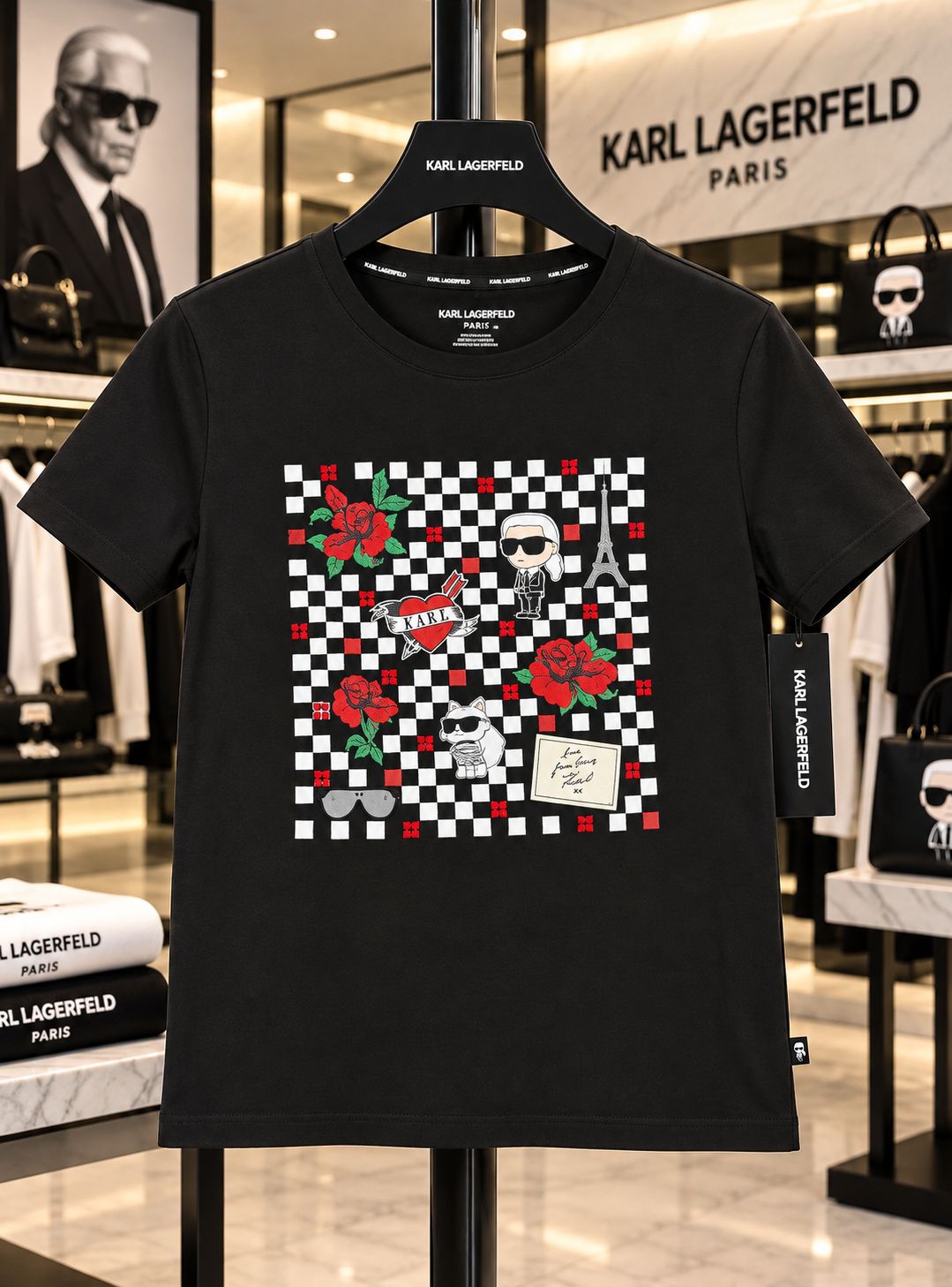 Karl Et Choupette Check Tee