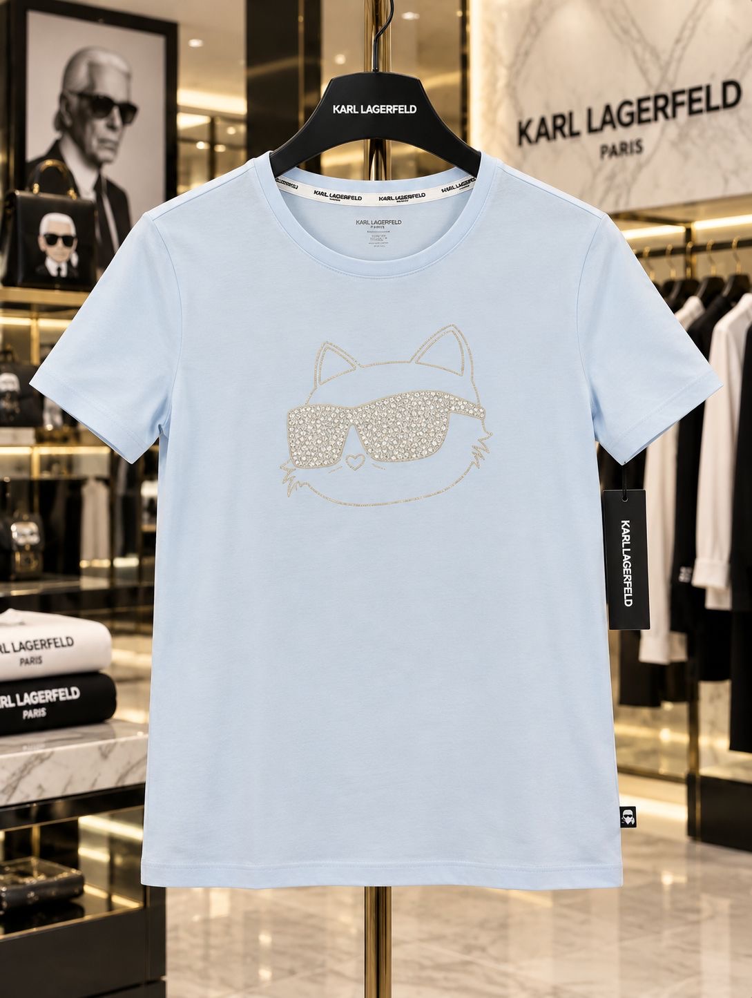 Pale blue Choupette tee