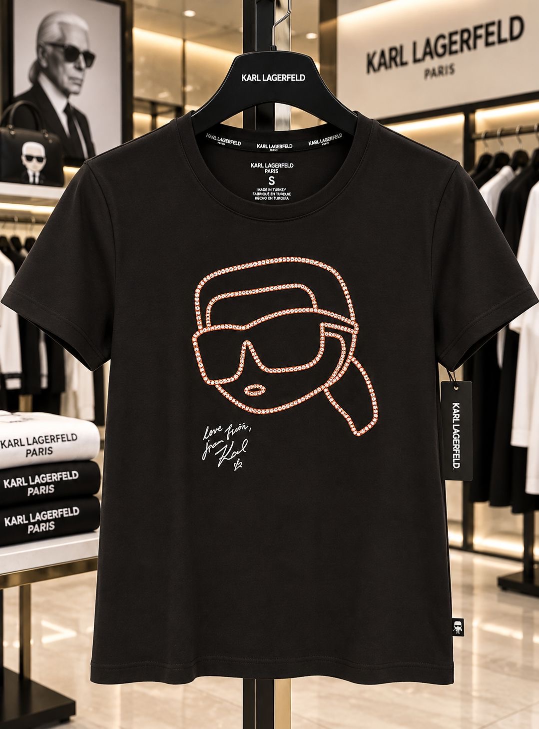 Black Karl outline tee