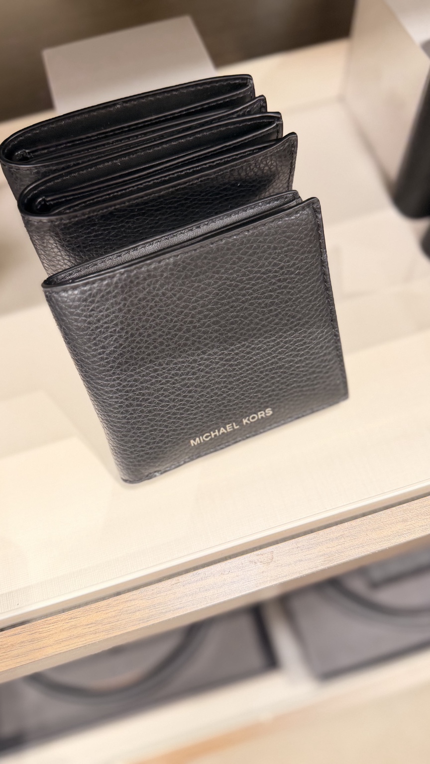 Black Pebbled Bifold Wallet