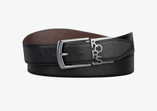 Black and Brown KORS-Buckle Reversible Belt