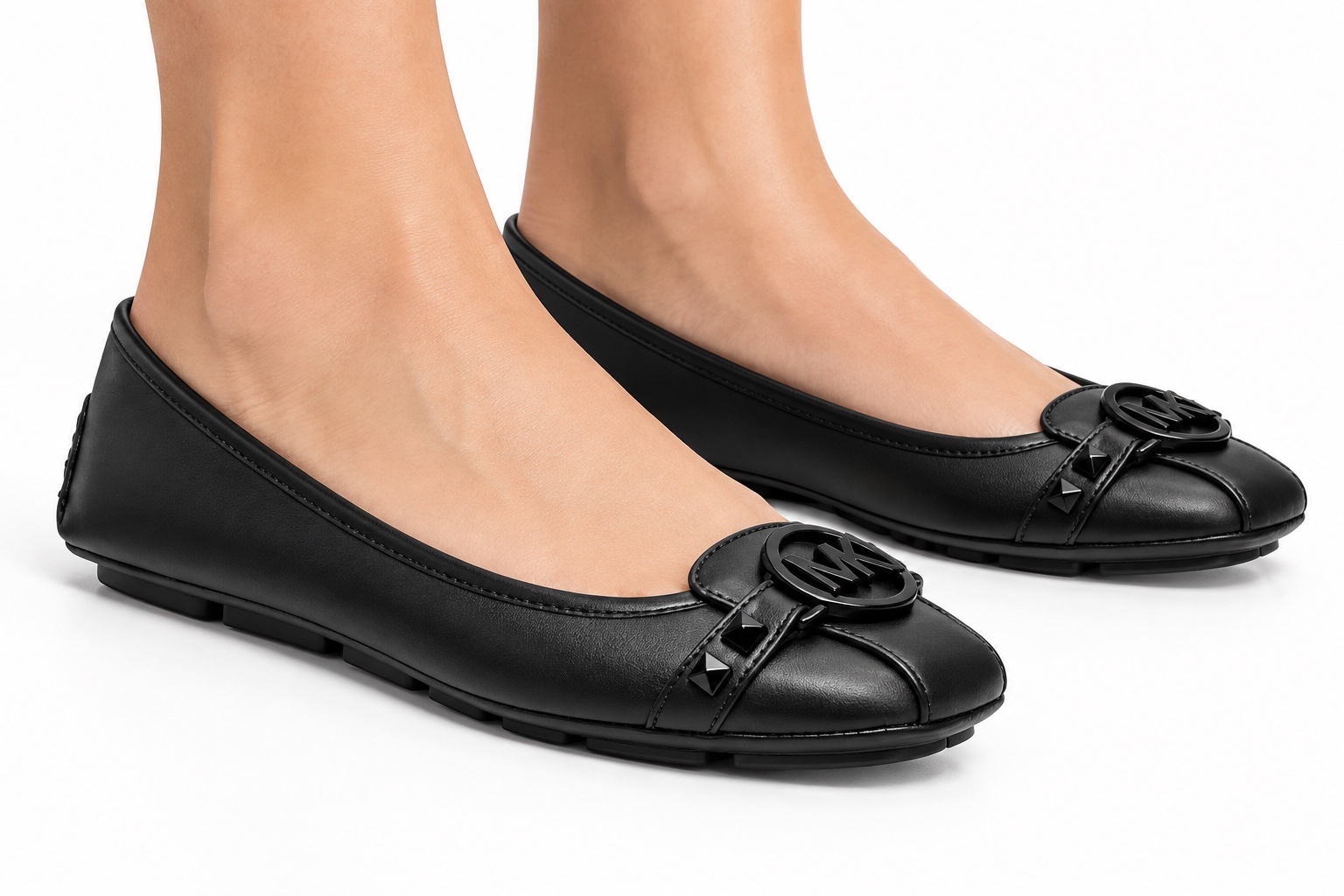 MK women’s ballet flats, black tonal