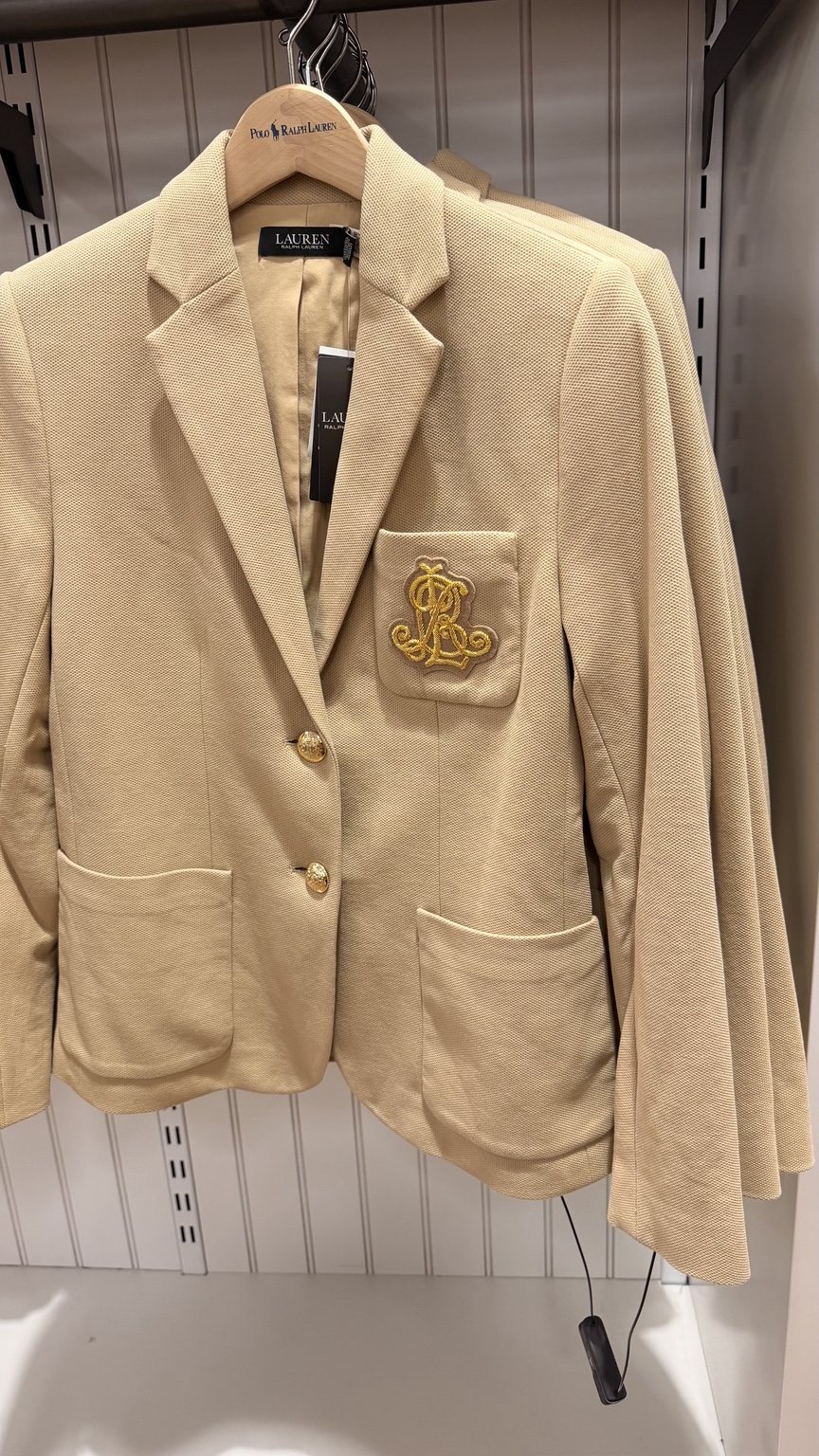 Cream crest blazer