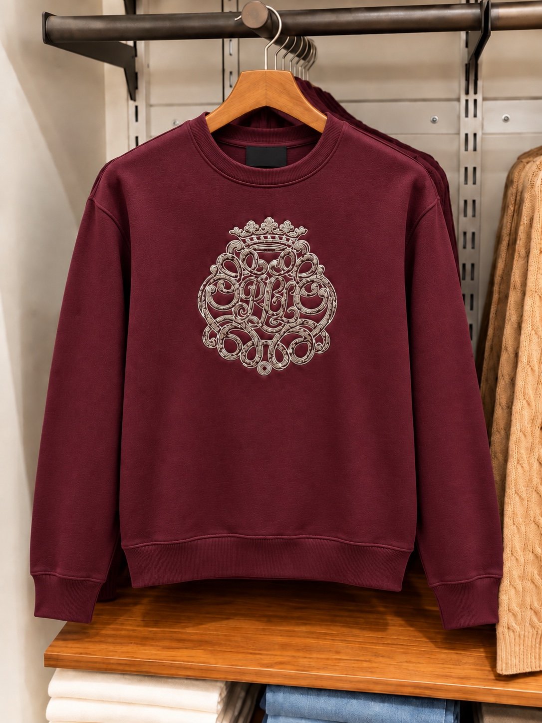 Burgundy crest sweatshirt