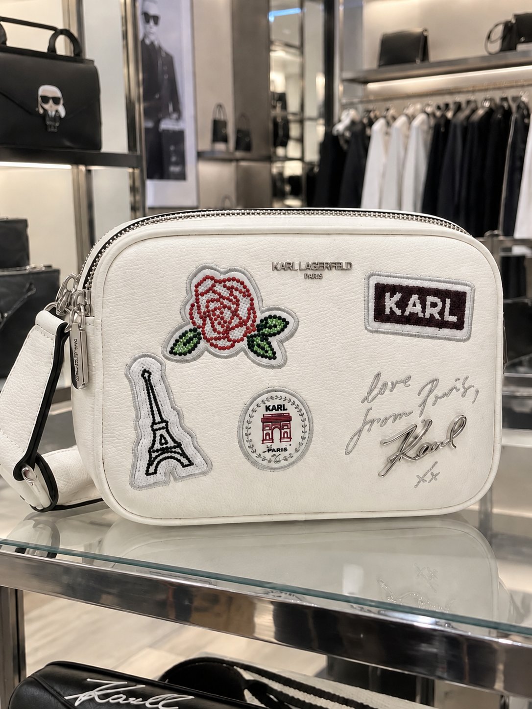 Karl Lagerfeld Maybelle Crossbody With Paris Patch
