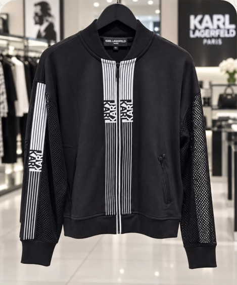 Logo Stripe Mesh Track Jacket