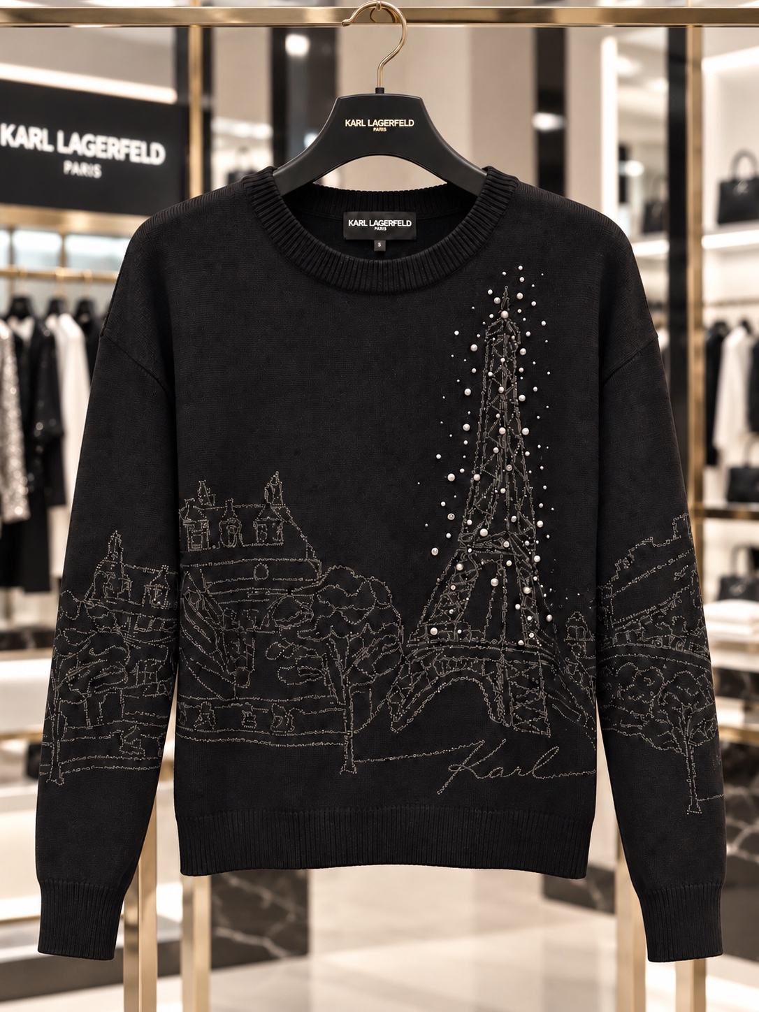 Embellished Paris Sweater