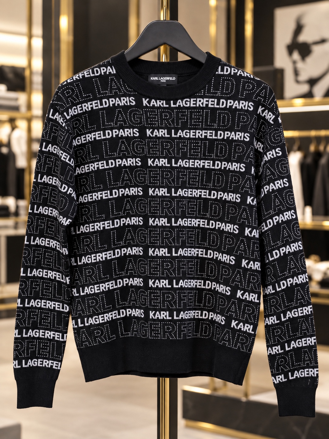 Long Sleeve Logo Print Sweater