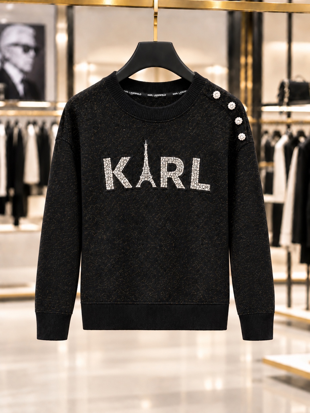 Karl Logo Sweatshirt With Buttons